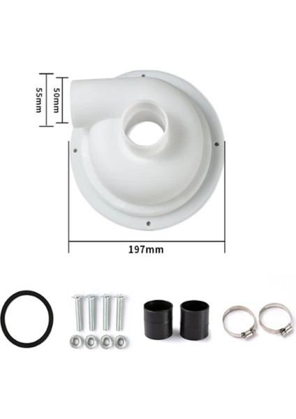 Siklon Kapaklı Elektrikli Süpürge Toz Toplayıcı Siklon Filtreli Vakumlu Toz Ayırıcı (Siyah Kapak-Dirseksiz) (Yurt Dışından) fiyatları