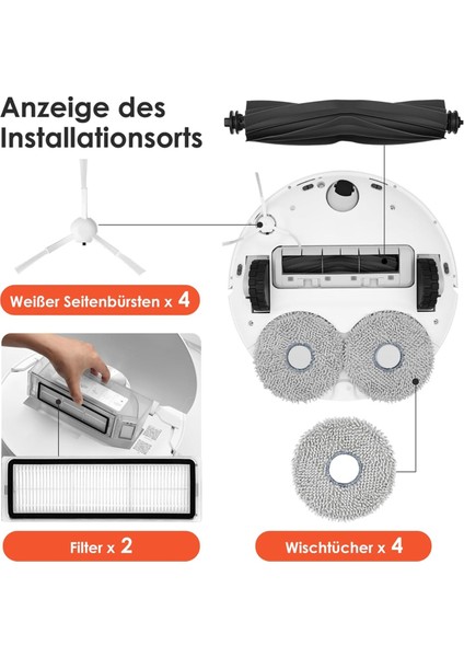 Dreame L10S Ultra / L10 Ultra, Paspas Pedleri Toz Torbaları Ana Yan Fırça Hepa Filtreler Robotlu Süpürge Yedek Parçaları (Yurt Dışından) fırsatları