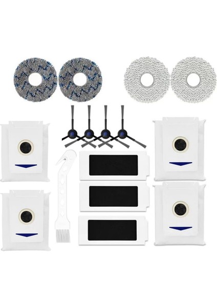 Yeedi M12 Pro Robotlu Süpürge Yan Fırça Hepa Filtre Paspas Bezi Toz Torbaları Aksesuarları (Yurt Dışından)