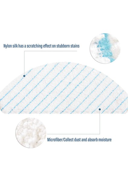 Mikrofiber Paspas Pedleri Ecovacs Deebot Ozmo T8 T8 Aıvı T9 Aıvı T9 Aıvı + Robotlu Süpürge Aksesuarları (Yurt Dışından)