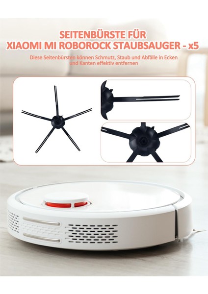 Xiaomi Roborock S5 Max S6 Max S6 Saf S6 Maxv S4 S5 S6 S50 S55 S60 S65 E4 E20 E25 E35 Ana Yan Fırça Filtre Mops (Yurt Dışından)