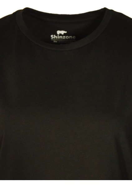 Kadın Bisiklet Yaka Basic Siyah T-Shirt fiyatları