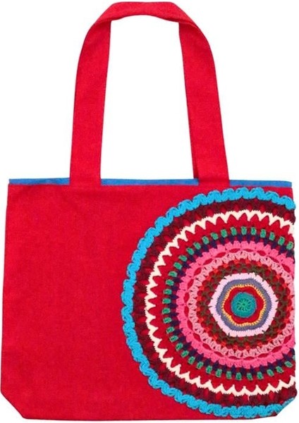 Mandala Aplikeli Çanta
