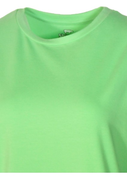 Kadın Bisiklet Yaka Basic Yeşil T-Shirt fiyatları