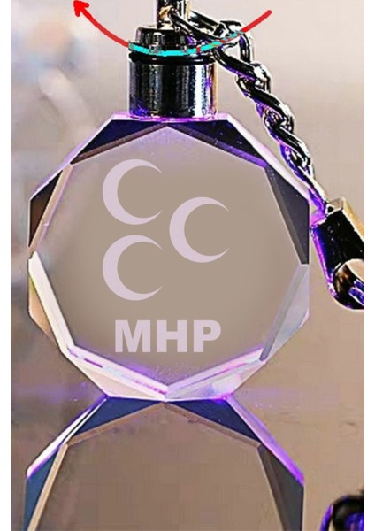 Mhp Logolu Anahtarlık, Logolu Işıklı Anahtarlık, Cam Işlemeli Anahtarlık