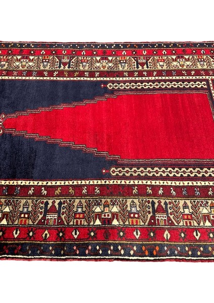 El Dokuma Sıfır Seccade 138X224 Kök Boya Adana Yörük Halısı