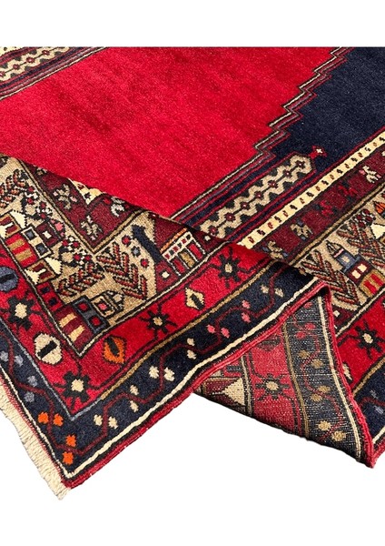 El Dokuma Sıfır Seccade 138X224 Kök Boya Adana Yörük Halısı