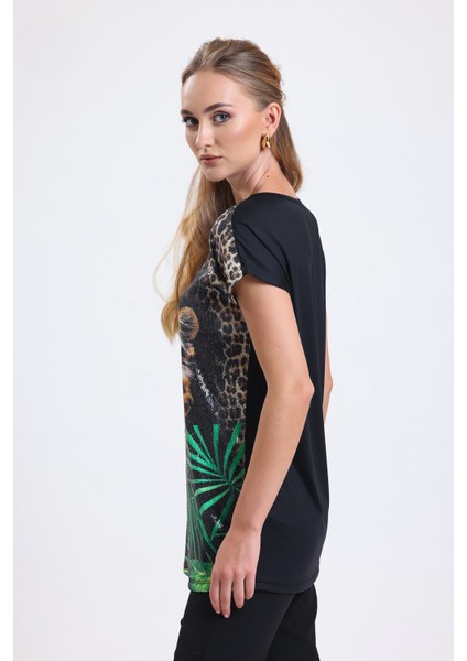 Dijital Baskılı Detaylı Payet Tunik | BLZ34628 indirimleri