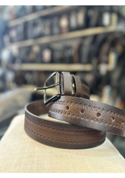 4 cm Deri Desenli Erkek Kemeri fırsatları