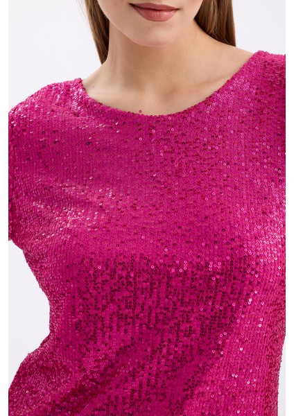 Içi Astarlı Pul Payet Abiye Bluz | BLZ35497 fırsatları