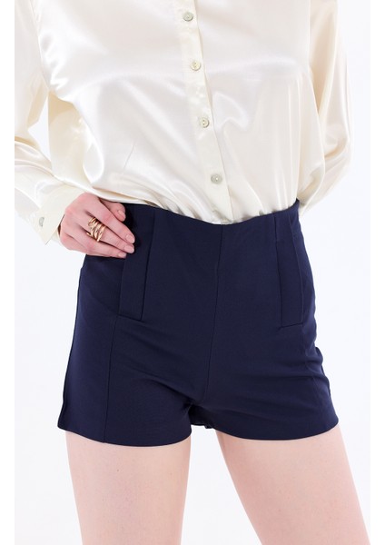 Süs Cepli Atlas Hafif Esnek Krep Sort | ŞRT14056YN fırsatları