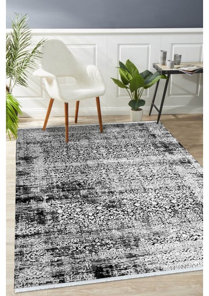 Oxford 081 Dekoratif Kaymaz Tabanlı Saçaklı Yıkanabilir Halı Yolluk Mdd