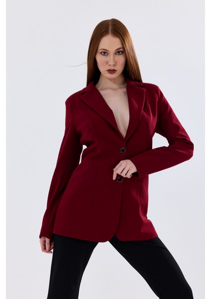 Astarlı Düğmeli Scuba Krep Ceket | CKT35446 fiyatları