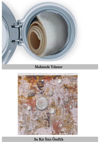 Oxford 054 Dekoratif Kaymaz Tabanlı Saçaklı Yıkanabilir Halı Yolluk Mdd fırsatları