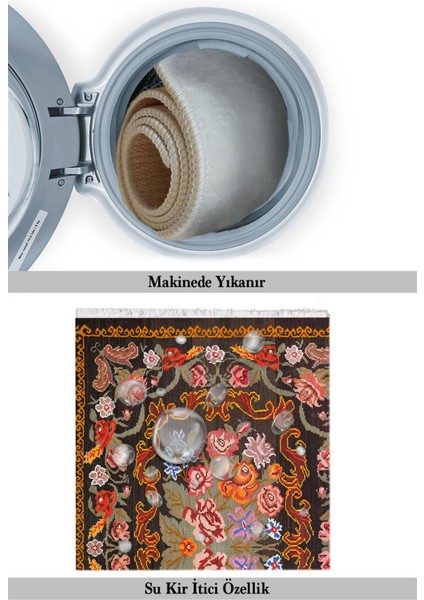 Oxford 114 Dekoratif Kaymaz Tabanlı Saçaklı Yıkanabilir Halı Yolluk Mdd fırsatları