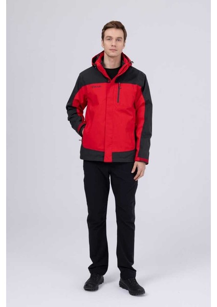 Elbruz Man 3 In 1 Jacket Red / Anthracıte