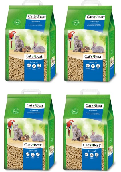 Cats Best Universal Kedi-Kuş ve Kemirgen Kumu 10 Lt (5,5 Kg )x 4 Adet