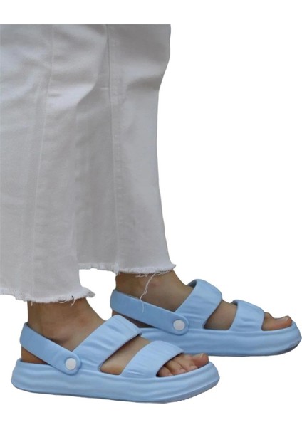 Plaj Havuz Hafif Rahat Kadın Sandalet MAVİ