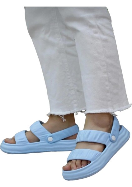 Plaj Havuz Hafif Rahat Kadın Sandalet MAVİ