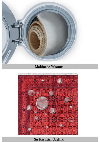 Oxford 116 Dekoratif Kaymaz Tabanlı Saçaklı Yıkanabilir Halı Yolluk Mdd indirimleri