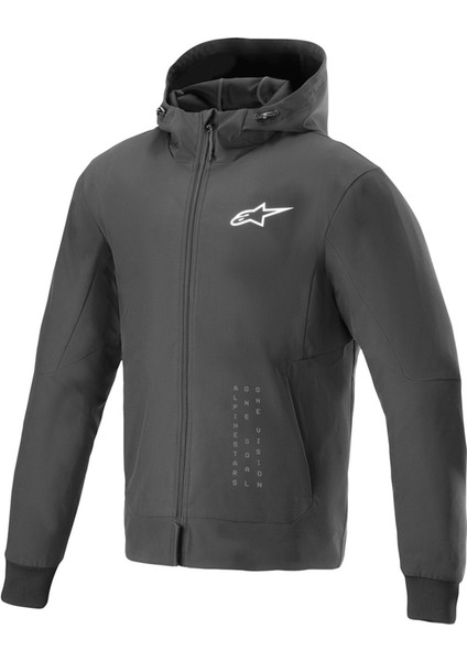 Radium Tech Hoodie Korumalı Motosiklet Montu Siyah / Beyaz