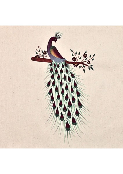 Tavus Kuşu Motifli El Boyama Runner fiyatları