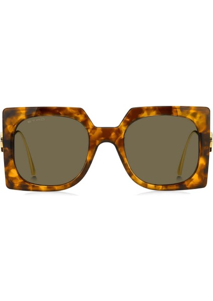 0026/S EPZQT 54-23 Kadın Yeşil Mat Camlı Kahverengi Metal Kare Güneş Gözlüğü fiyatları