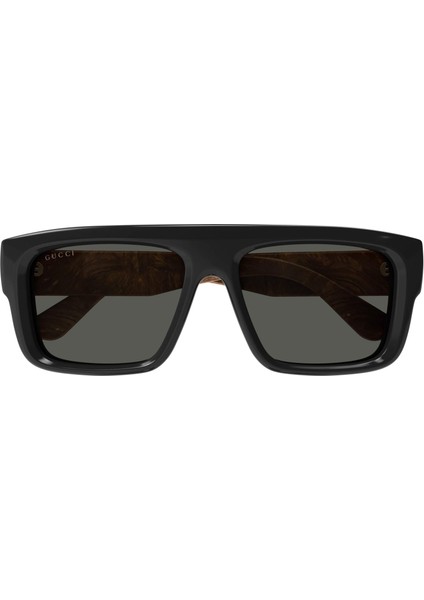 GG1461S 001 55-17 Unisex Siyah Mat Camlı Siyah Asetat Dikdörtgen Güneş Gözlüğü fiyatları
