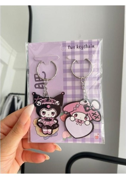 Alt Cute Kawaii Ikili Anahtarlık