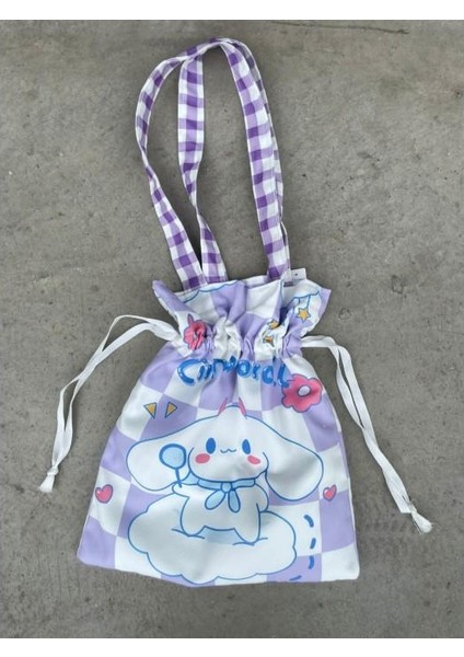 Cinnamoroll Kawaii Büzgülü Bez Çanta