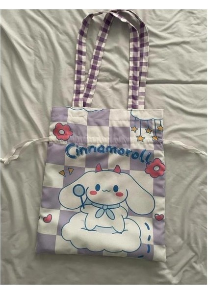 Cinnamoroll Kawaii Büzgülü Bez Çanta