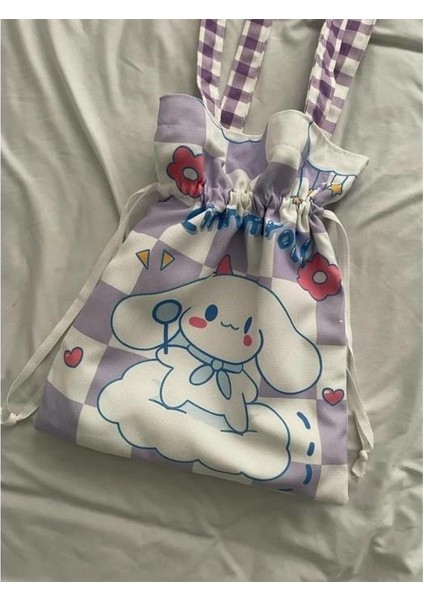 Cinnamoroll Kawaii Büzgülü Bez Çanta