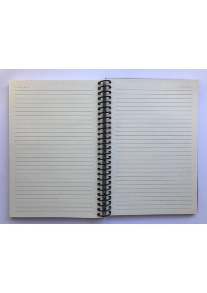 Kraft, Çizgili Defter, Spiralli, Sert Kapaklı 16 x 23 Cm, 100 Yaprak