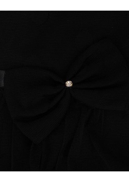 Puantiyeli Aksesuar Kuşaklı Taçlı Tül Elbise modelleri