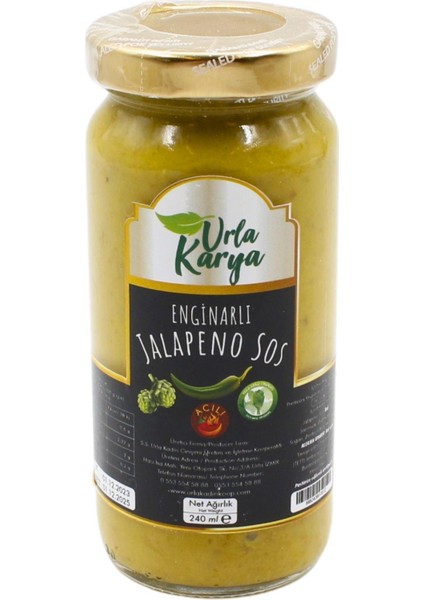 Urla Karya Enginarlı Acılı Jalapeno Sos 240 Ml
