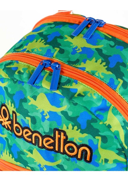 Unisex Çocuk Benetton Çift Bölmeli Sırt Çantası 03660