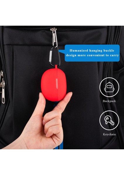 Realme Buds Air 3 Yumuşak Silikon Darbeye Dayanıklı Düşme Önleyici Koruyucu Kılıf Kabuk Tokalı (Yurt Dışından)