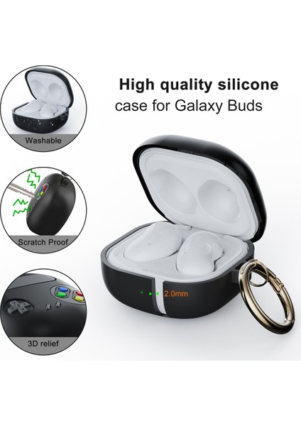 Samsung Galaxy Buds Live / Buds Pro / Buds Pro 2 Kapak Retro Oyun Konsolu Tasarımı Silikon Kılıf (Yurt Dışından)