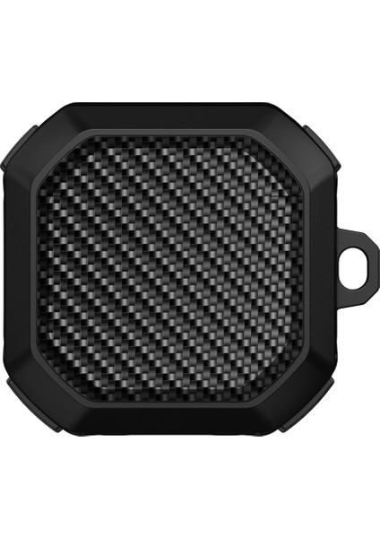 Samsung Buds Live / Buds2 / Buds 2 Pro / Buds Pro Düşme Önleyici Karbon Fiber Dokulu Kulaklık Şarj Kutusu Kapağı (Yurt Dışından)