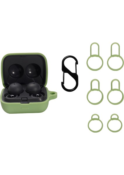 Sony LINKBUDS/WF-L900 Kulaklık Şarj Kutusu Silikon Koruyucu Kapak ile 3 Boyutlu Kulak Ipuçları ve Asılı Toka (Yurt Dışından)