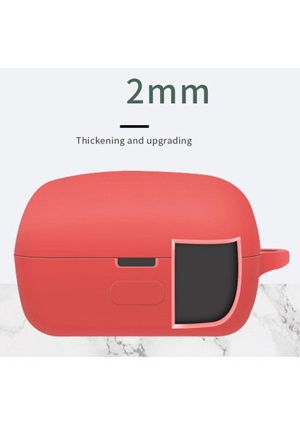Sony LINKBUDS/WF-L900 Kulaklık Şarj Kutusu Silikon Koruyucu Kapak ile 3 Boyutlu Kulak Ipuçları ve Asılı Toka (Yurt Dışından)