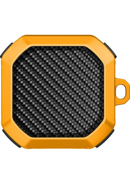 Samsung Buds Live / Buds2 / Buds 2 Pro / Buds Pro Düşme Önleyici Karbon Fiber Dokulu Kulaklık Şarj Kutusu Kapağı (Yurt Dışından)