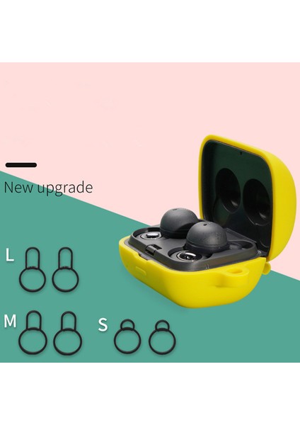 Sony LINKBUDS/WF-L900 Kulaklık Şarj Kutusu Silikon Koruyucu Kapak ile 3 Boyutlu Kulak Ipuçları ve Asılı Toka (Yurt Dışından) fiyatları
