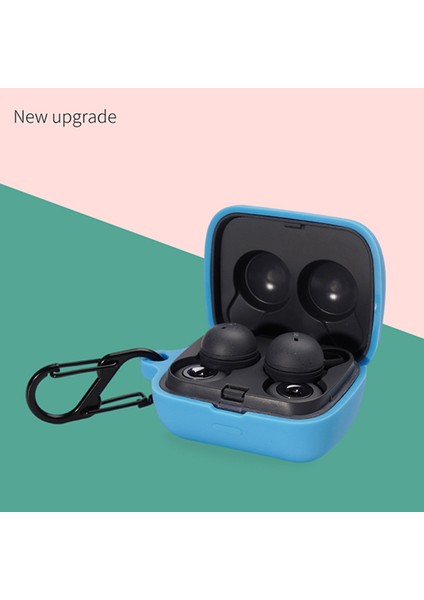 Sony LINKBUDS/WF-L900 Kulaklık Şarj Kutusu Silikon Koruyucu Kapak ile 3 Boyutlu Kulak Ipuçları ve Asılı Toka (Yurt Dışından)