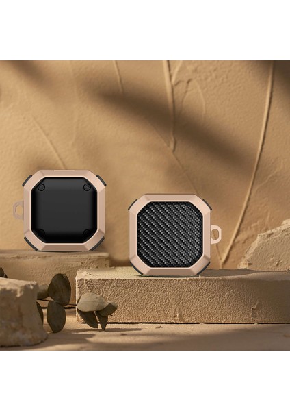 Samsung Buds Live / Buds2 / Buds 2 Pro / Buds Pro Düşme Önleyici Karbon Fiber Dokulu Kulaklık Şarj Kutusu Kapağı (Yurt Dışından) indirimleri
