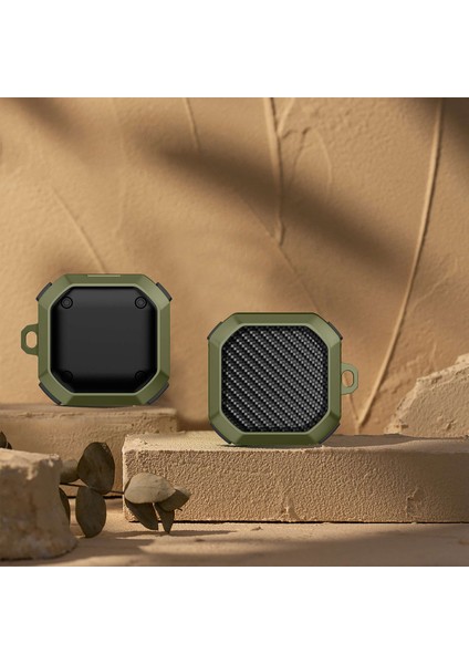 Samsung Buds Live / Buds2 / Buds 2 Pro / Buds Pro Düşme Önleyici Karbon Fiber Dokulu Kulaklık Şarj Kutusu Kapağı (Yurt Dışından) indirimleri