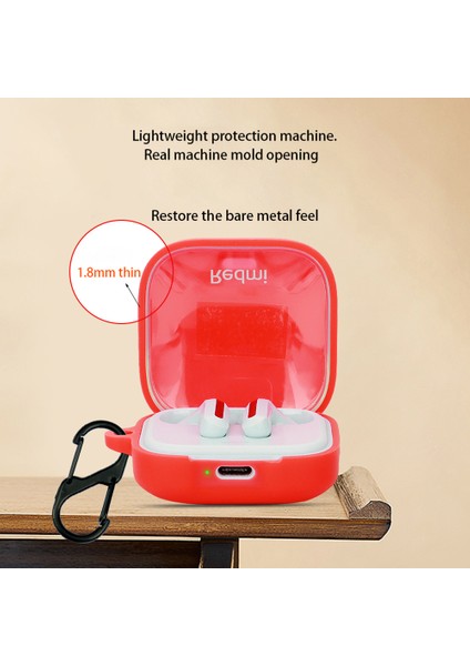 Xiaomi Redmi Buds 6 Tokalı Aktif Silikon Kapak (Yurt Dışından)