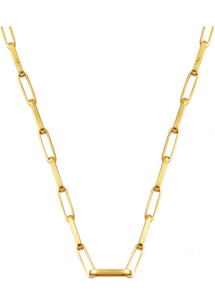 14 Ayar Ataç Altın Zincir Kolye (4 mm Enli) 45 Cm.