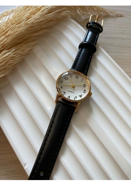 Bs Stıll Minimal Vintage Kadın Kol Saati Retro Quartz Deri Kordon 1 Adet