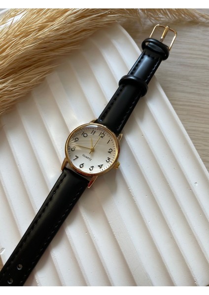 Bs Stıll Minimal Vintage Kadın Kol Saati Retro Quartz Deri Kordon 1 Adet